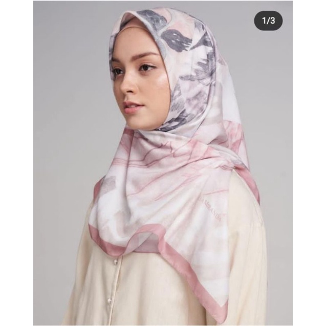 blossom scarf ria Miranda pale pink