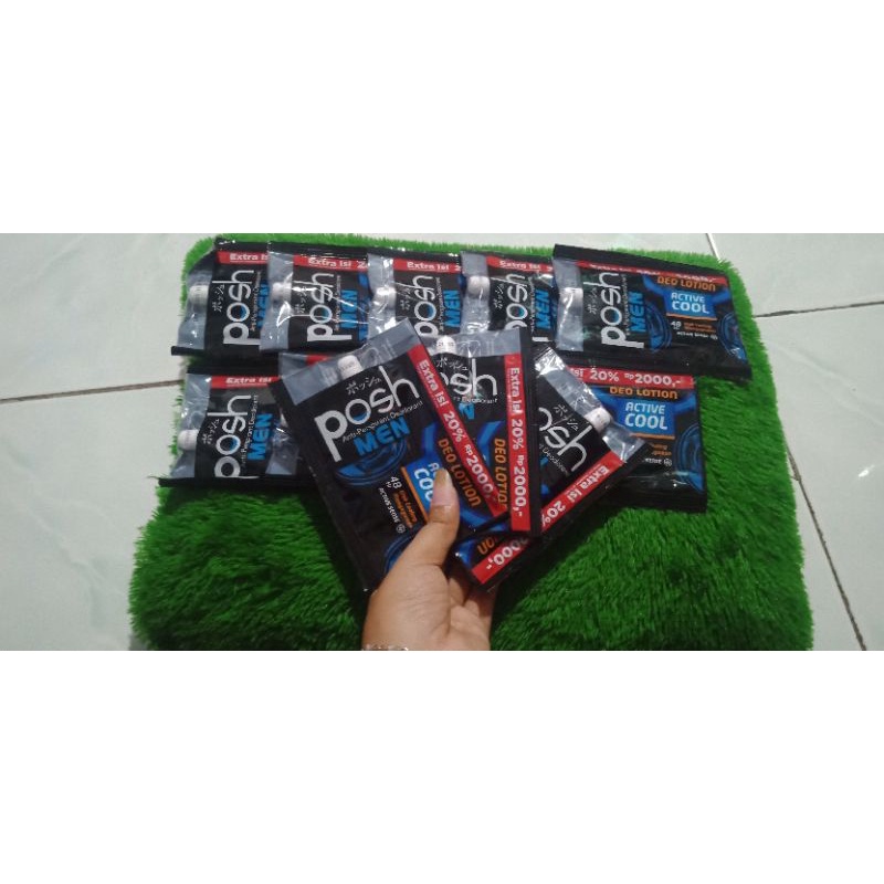 Deodorant ecer/sachet Posh Men Sachet Extra isi 20%