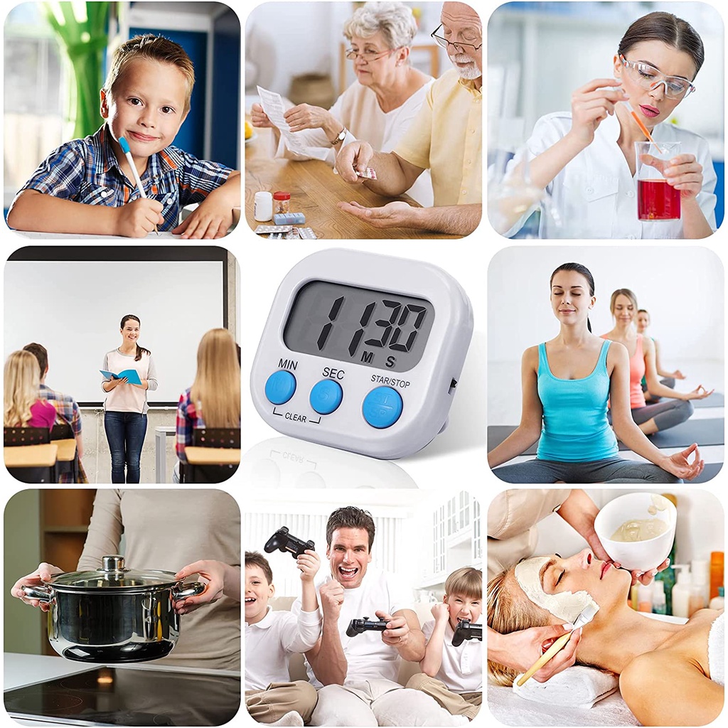 Digital Kitchen Timer Jam Alarm Dapur Masak Clock Stopwatch Magnet
