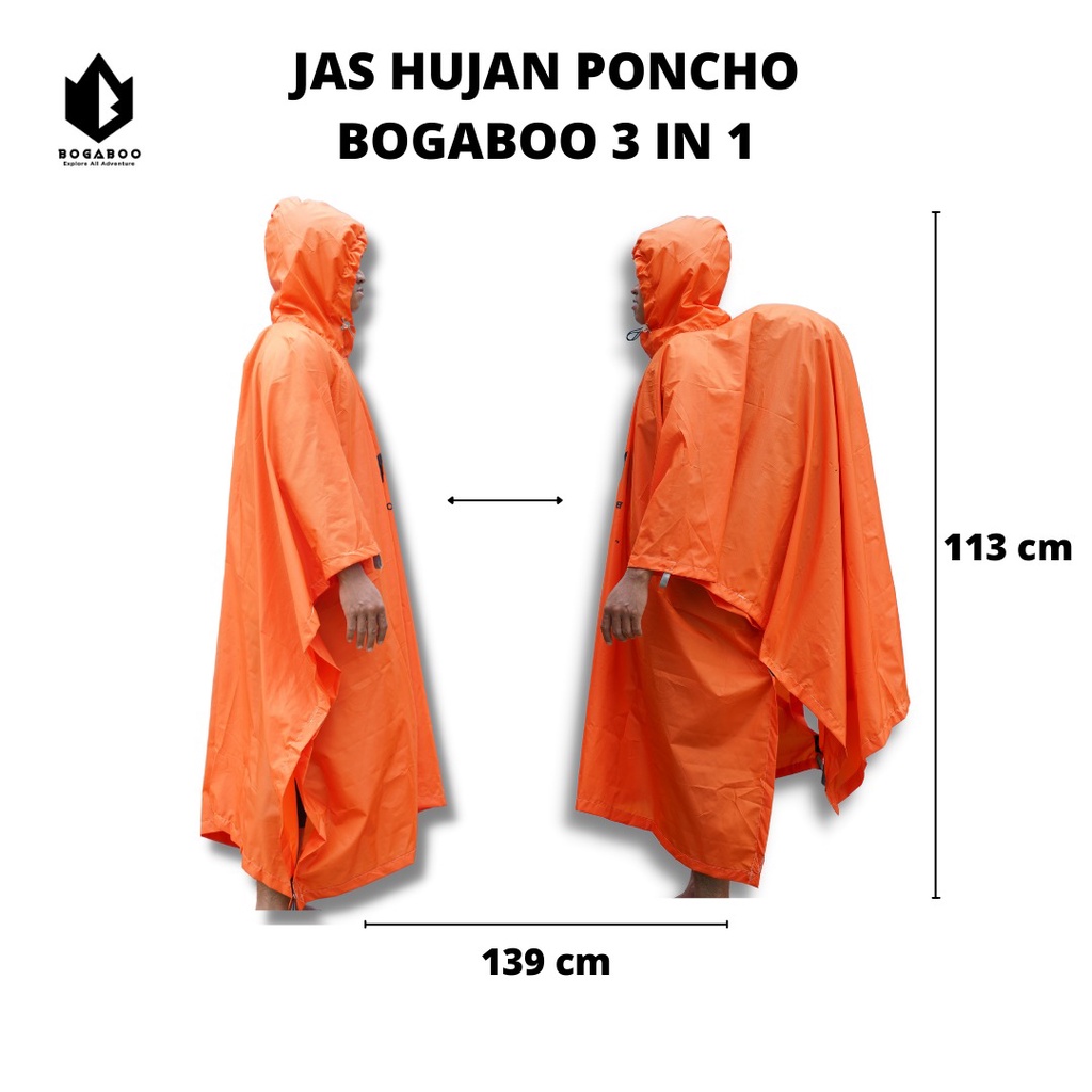 Ponco Bogaboo bogaboo Waterproof - Jas Hujan - Raincoat - Mantel Hujan PONCO