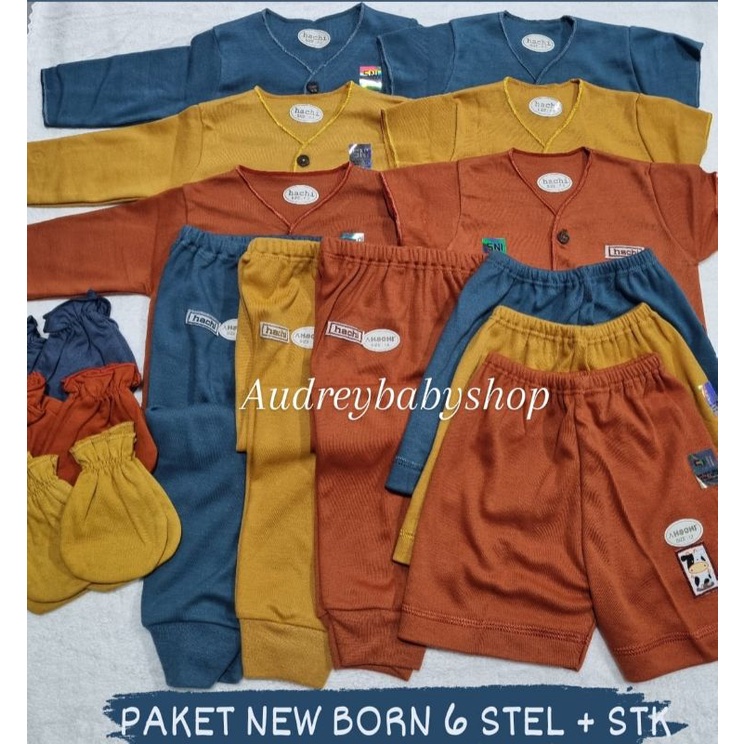 Hachi Paket Stelan New Born -  Paket Warna BOLD, WARNA &amp; PUTIH