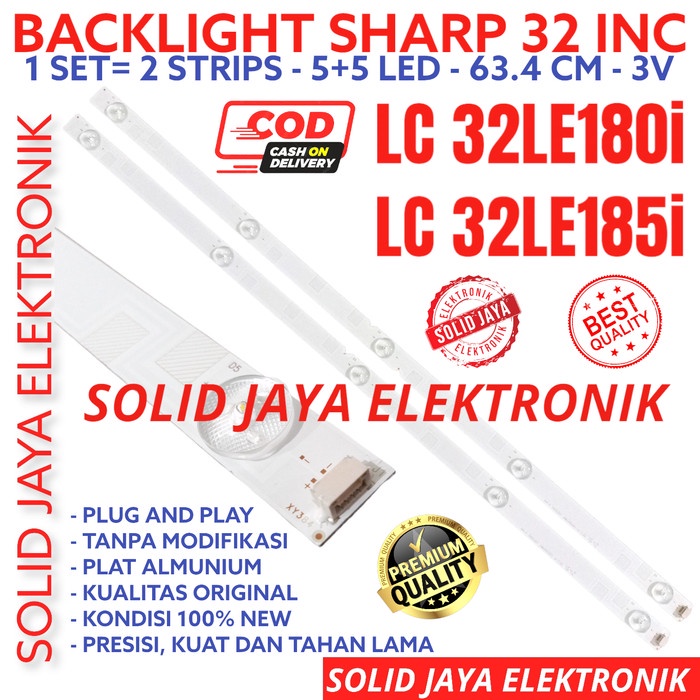 Tgs Backlight Tv Led Sharp 32 Inc Lc-32Le185I Lc-32Le180I Lampu Bl 5K 3V