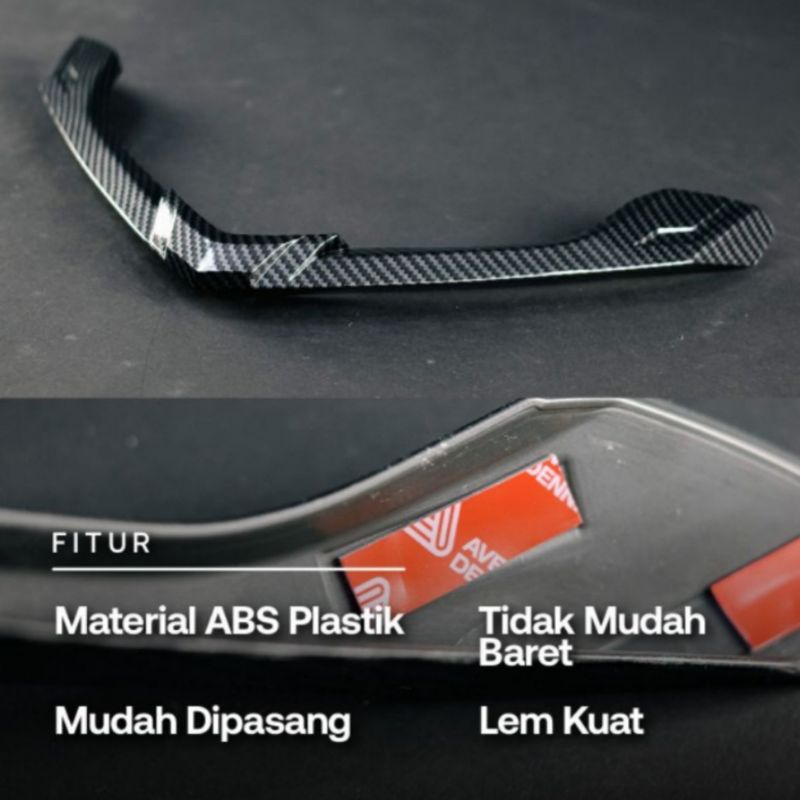 Cover atas lampu depan Cover alis lampu depan Vario 160 Carbon Nemo