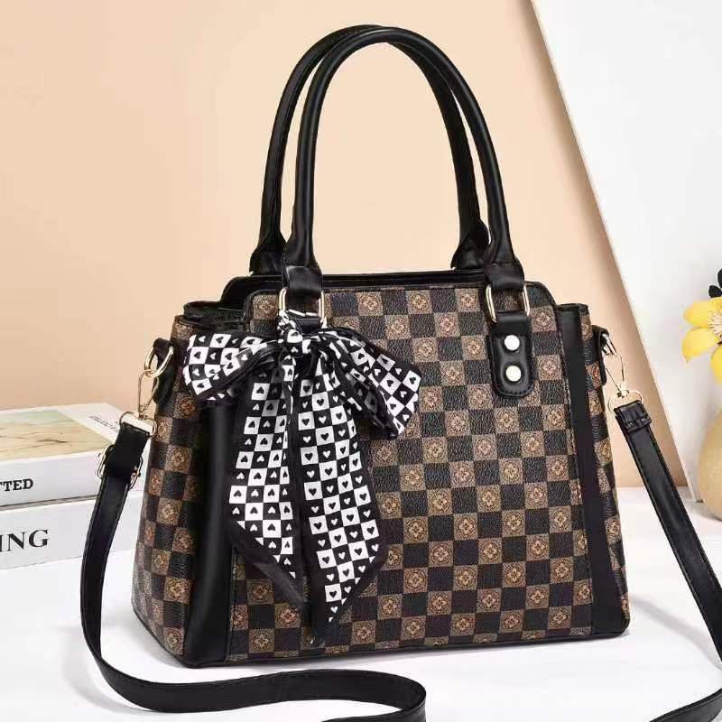 MV_Marvelouz MV303573 Tas HANDBAG Wanita Motif Kotak Include Talpan+Syal Terbaru 1kg bisa 1 tas supplier tas import BQ3573