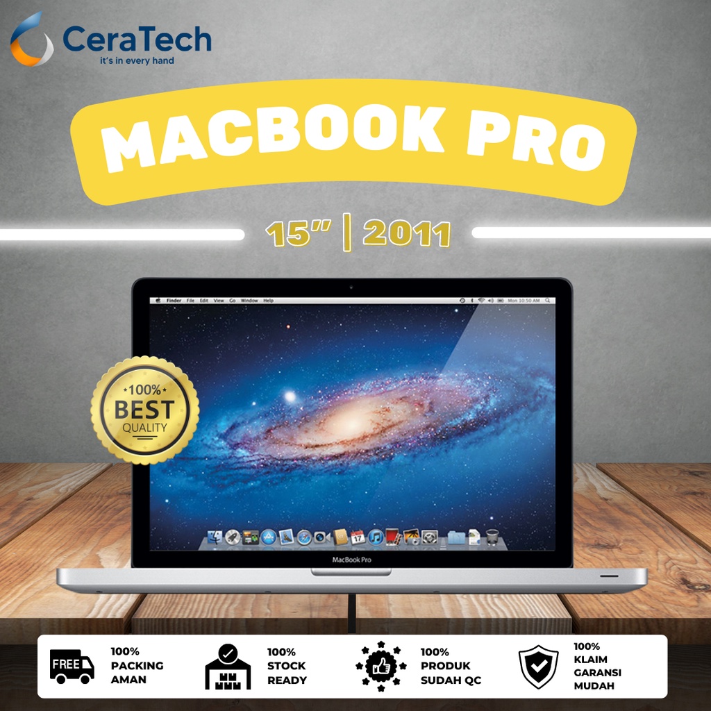 MACBOOK PRO 2011 15inch CORE i7 RAM 8gb SSD 128gb SECOND BERGARANSI