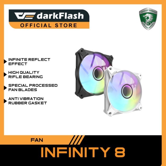FAn Casing - darkFlash INFINITY 8 A-RGB Fan SINGLE FAN / 1 Pc FAN Infinity 8