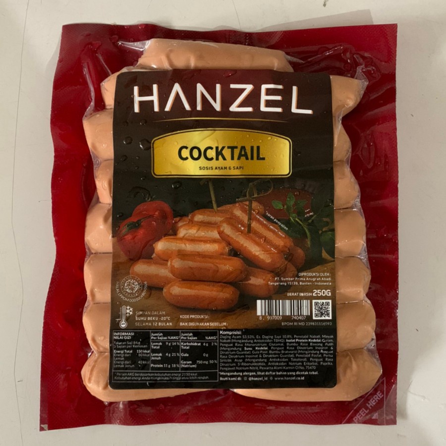 Hanzel Cocktail / Sosis Kombinasi Ayam &amp; Sapi 250 Gram