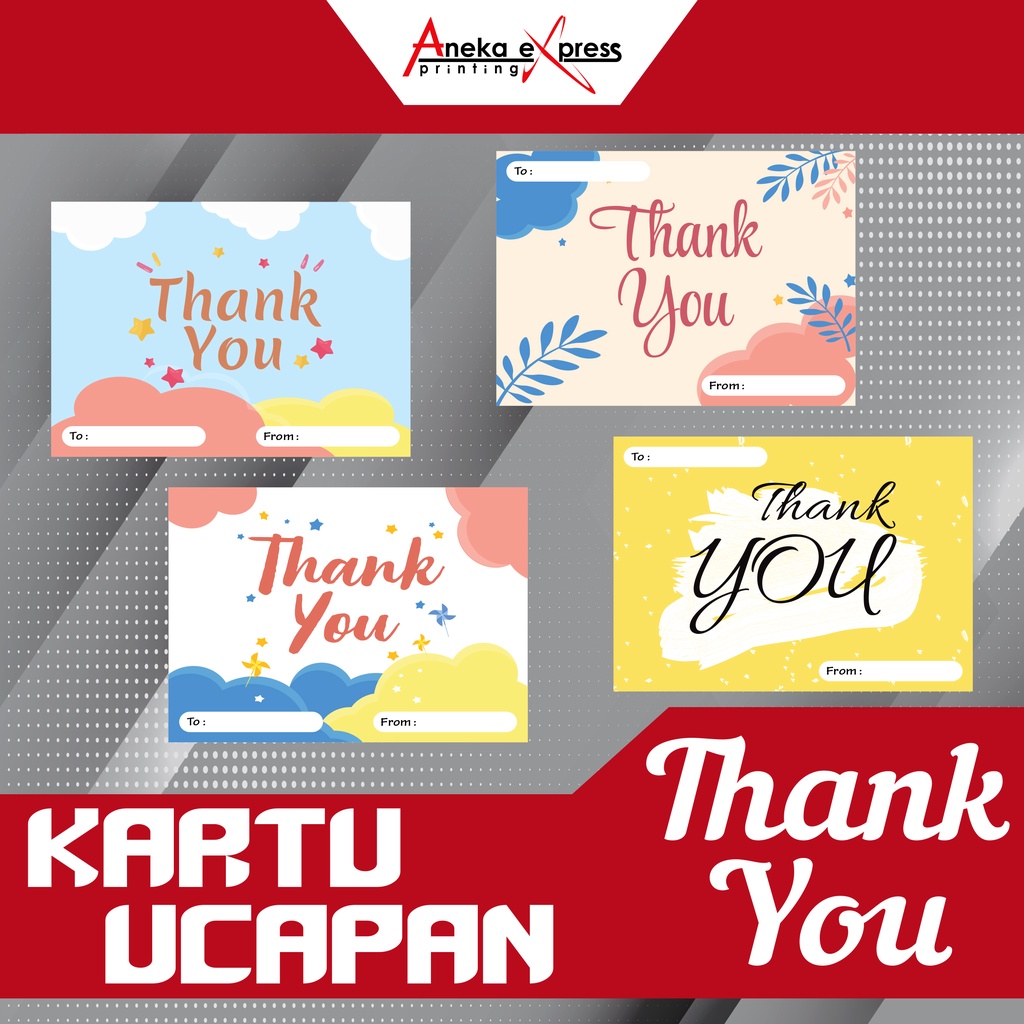 Jual Kartu Ucapan Thank You | Thanks Card | Greeting Card Thank You ...