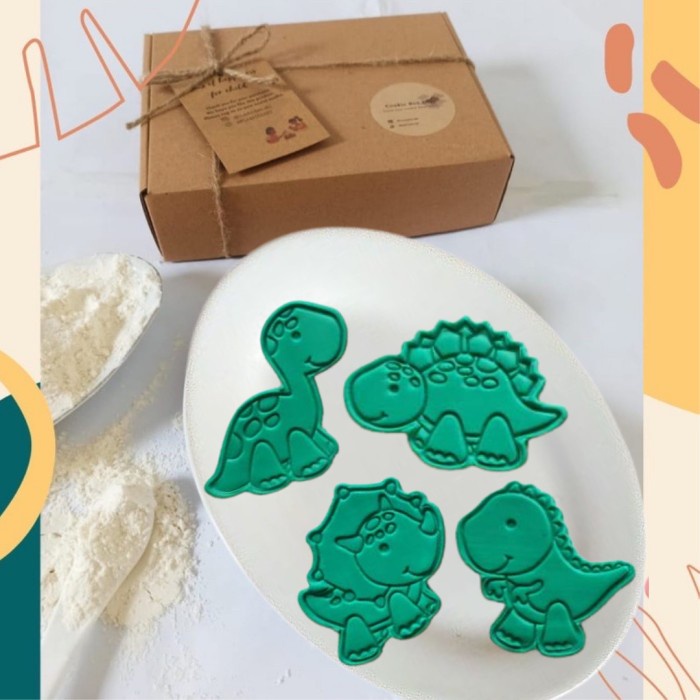

Terlaris ✨ - cookies kit diy Dino 2| Diy cookies kit hampers godiebag ultah 2.1.23