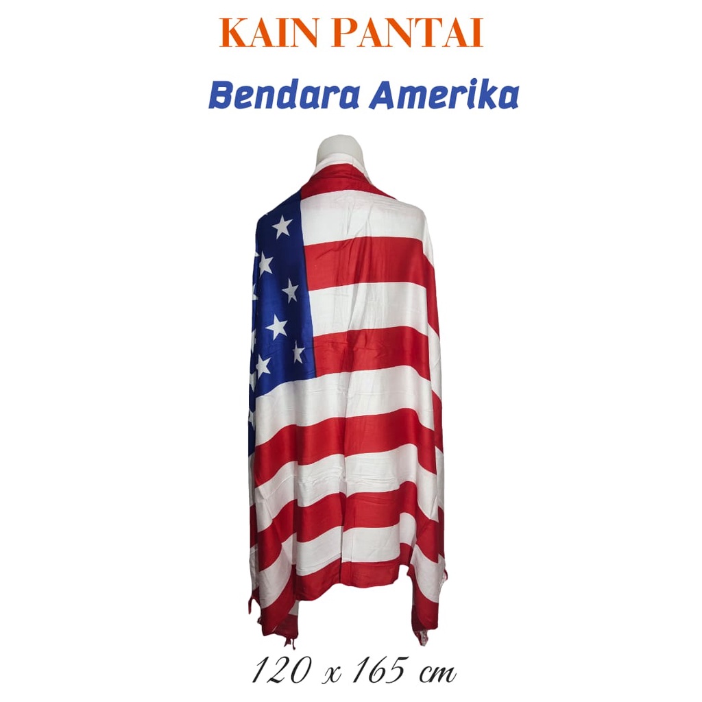 Kain Pantai SEMBILAN MODE Kain Pantai Amerika ukuran standar 120 x 165 cm