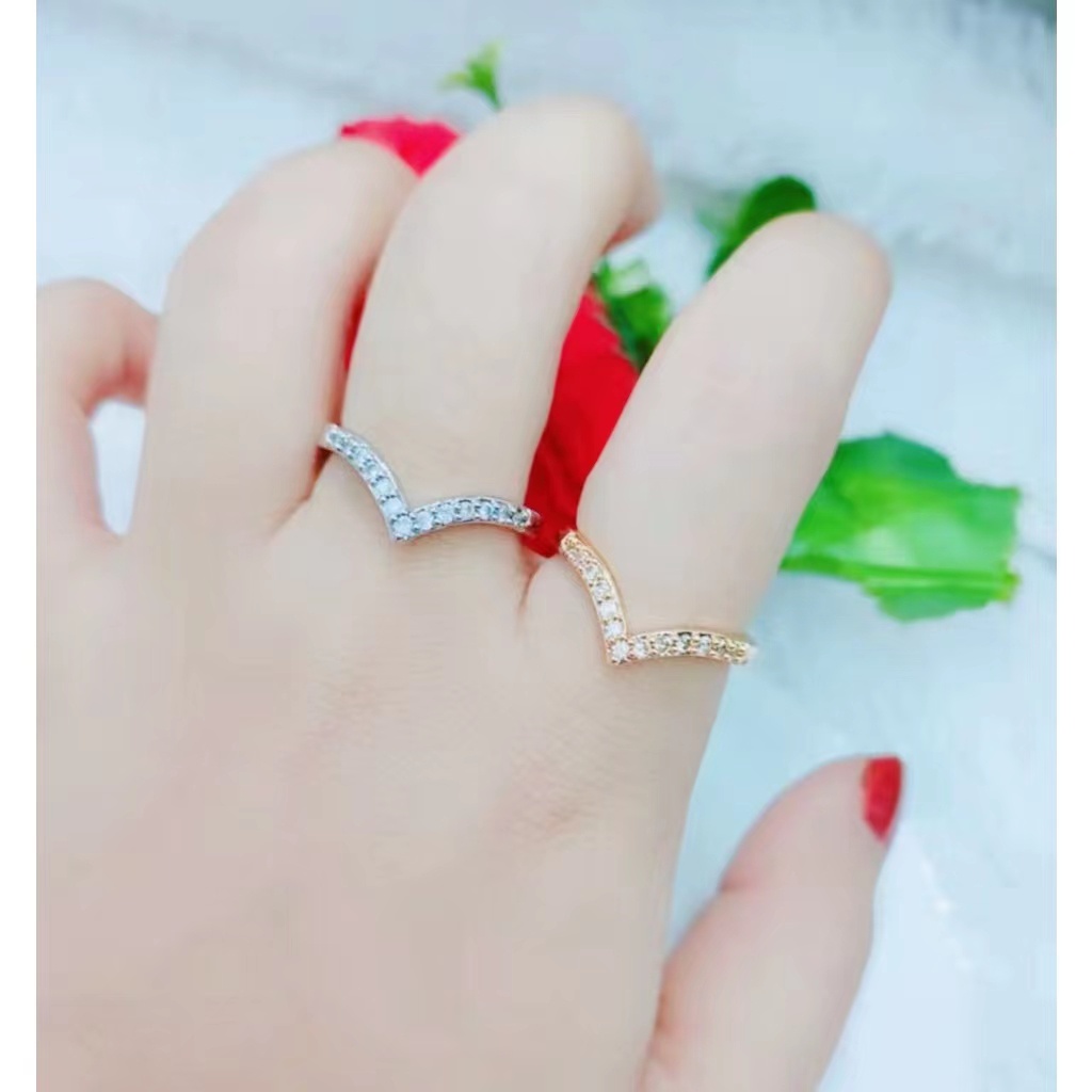 Cincin Xuping Mata Full Lapis Emas Perhiasan Wanita P09/P10