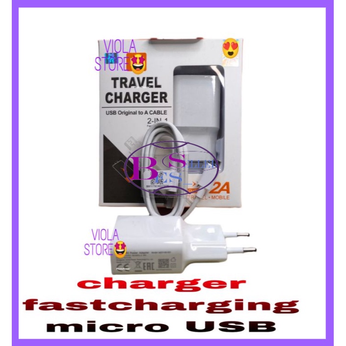 Charger original/fastcharging 2A USB micro Bergaransi 1 Minggu