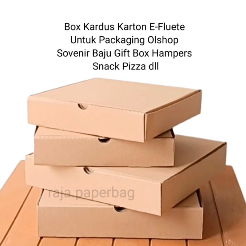 Jual Kotak Souvenir Kardus Coklat Polos Karton Box Packing Dus Pizza Gift Box Dus