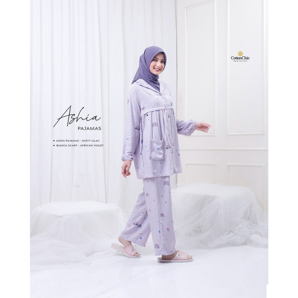 Piyama Dewasa ASHIA PAJAMAS by COTTON CHIC