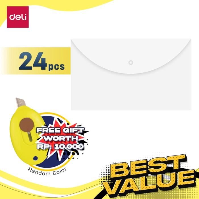 

KP211 Ready Deli Paket ATK Ekonomis 24 pcs Map Transparan File Bag Gra