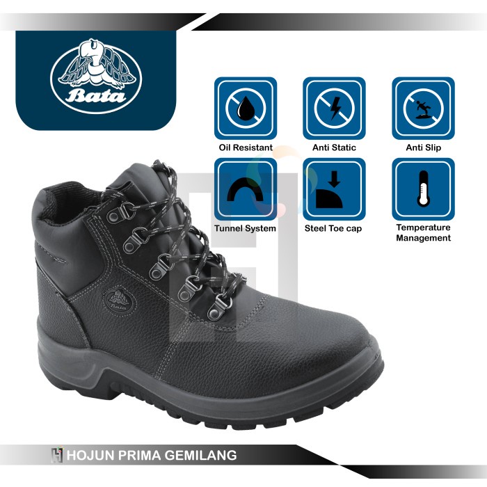 Safety Safety Shoes / Sepatu Safety Kulit Bata Darwin Hitam/Coklat