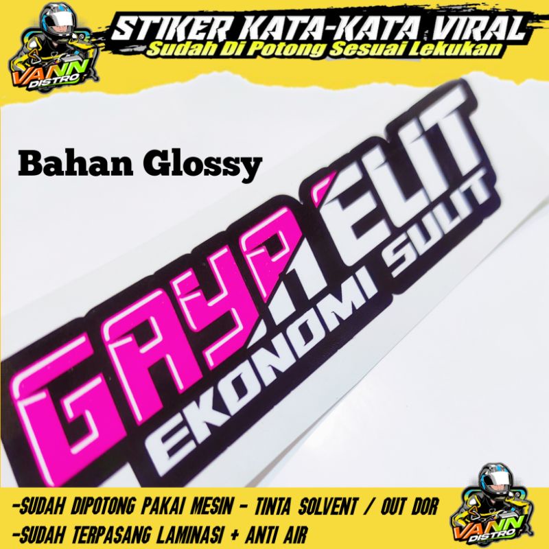 Stiker gaya elit ekonomi sulit