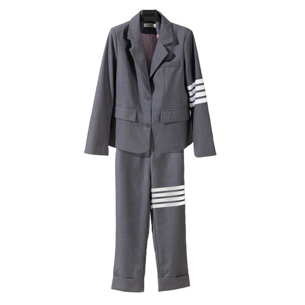 TB THOM Suit Pant Set Classic Black 4-Stripe Formal Casual Set DVMY