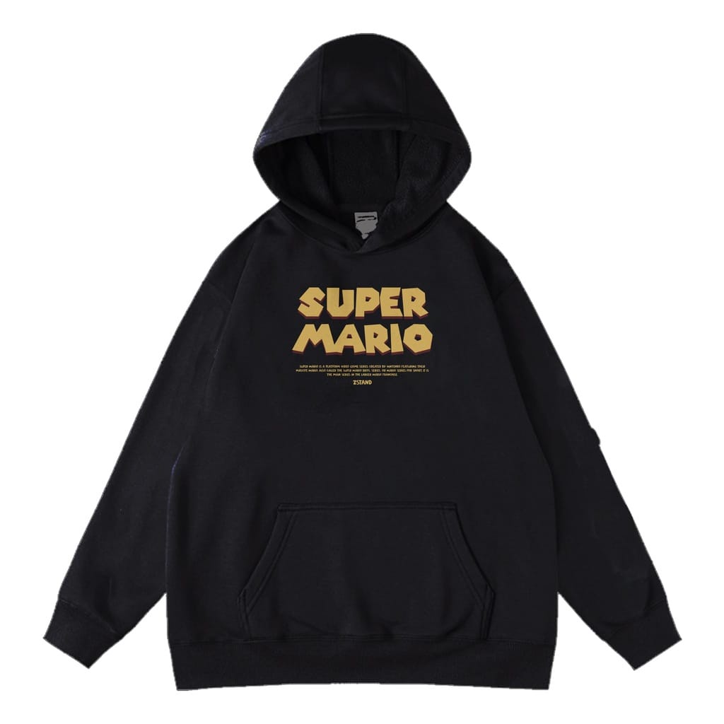 Sweater Hoodie SUPER MARIO Jumper Pria Wanita Bahan Fleece Tebal Ukuran S M L XL XXL XXXL