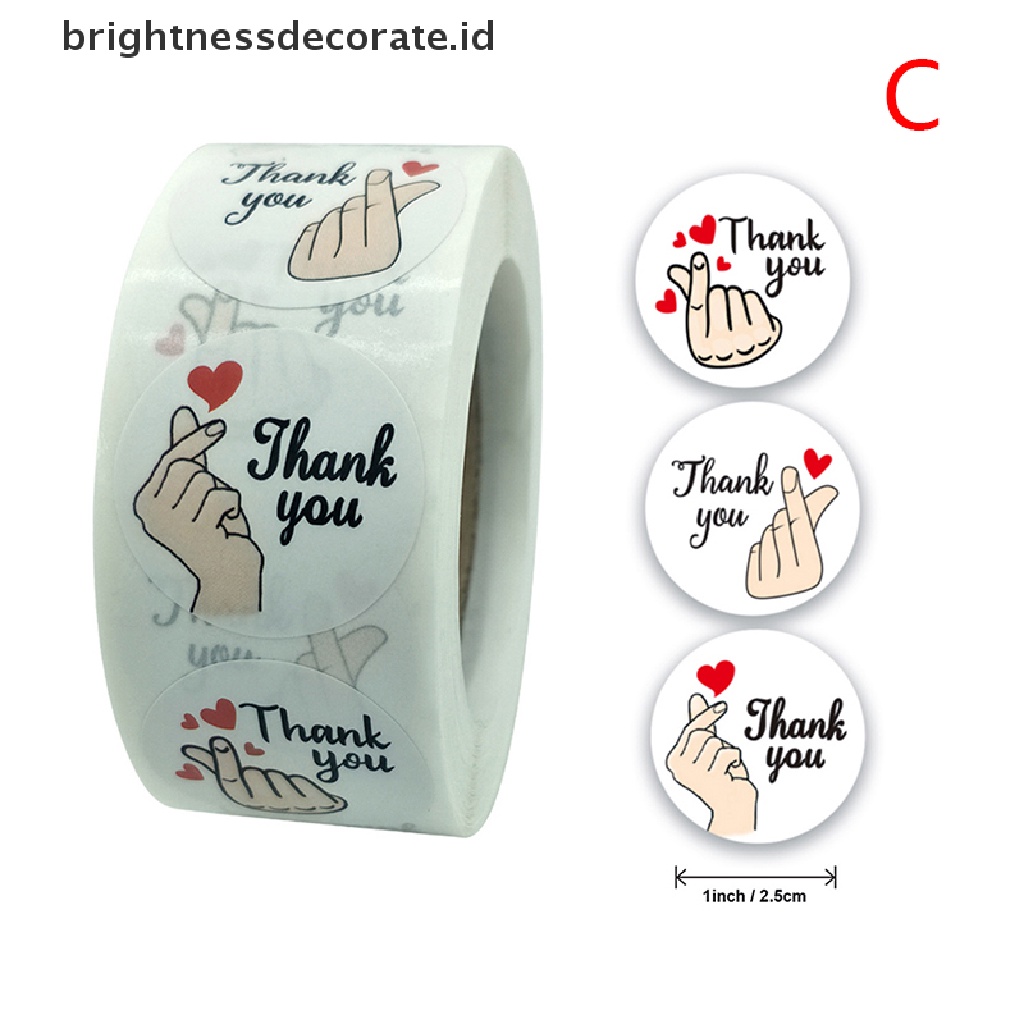 [Birth] 500pcs/roll Stiker Terima Kasih Untuk Label Segel er Stationery Sticker Gq New [ID]