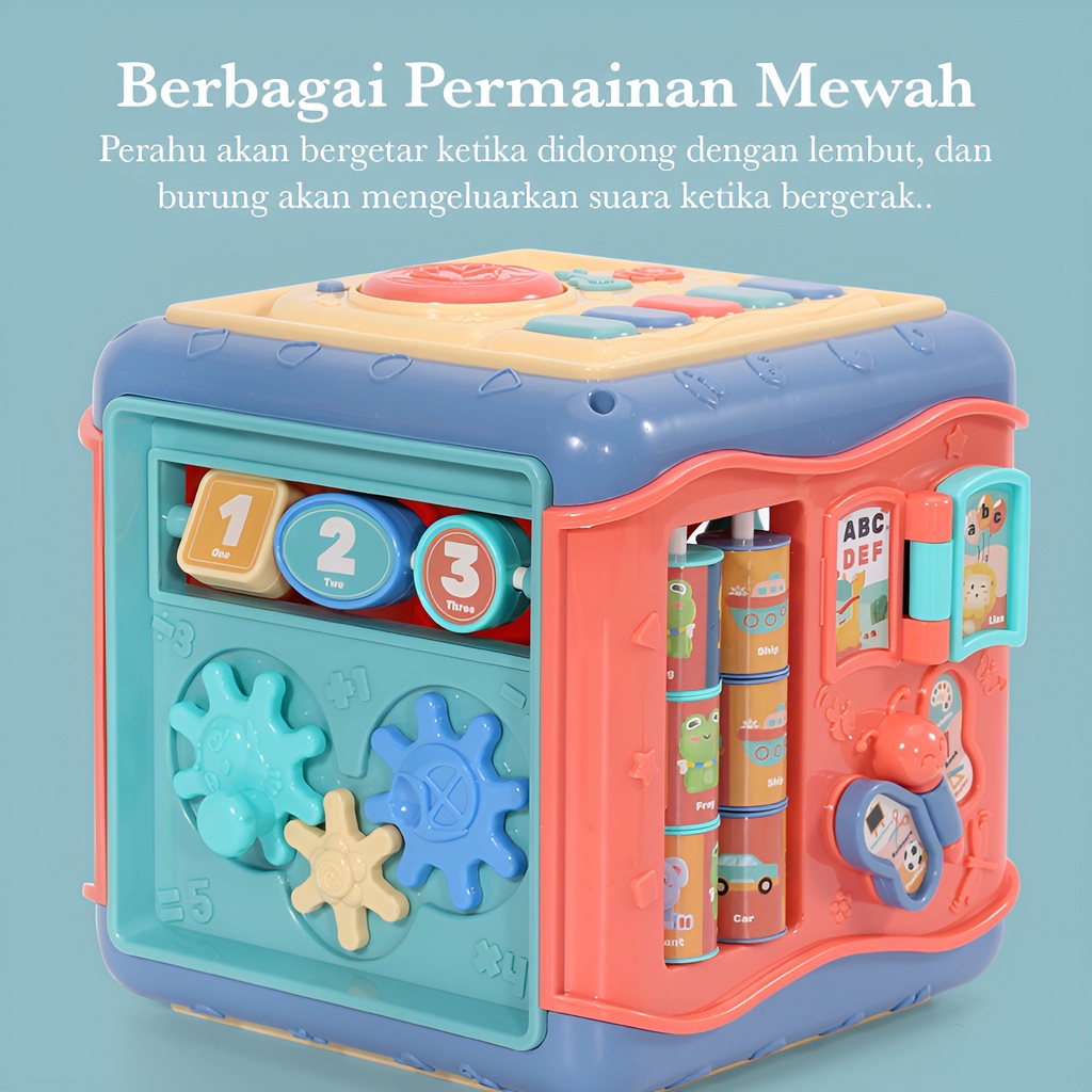 Hexahedral 6 Sisi | Mainan Edukasi Anak 1/2/3/4/5 Tahun Laki Laki Perempuan | Kado Ulang Tahun Anak