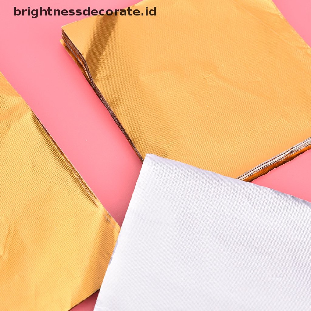 [Birth] 100pcs/pack Golden Aluminium Foil Permen Coklat Cookie Wrapping Tin Paper Party [ID]