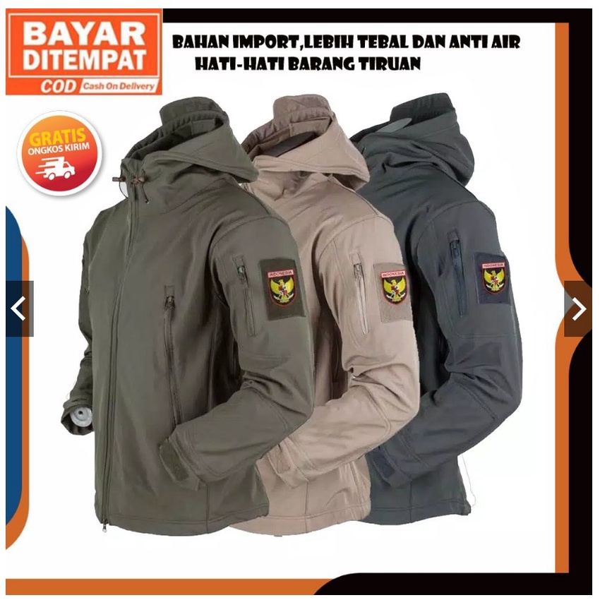 Jaket TAD Import Jaket TAD tactical Bravo Anti Air Jaket Gunung Unisex Pria Wanita