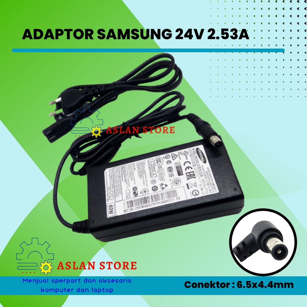 ADAPTOR CHARGER SAMSUNG TV LED LCD 24V~2.5A PIN JARUM SWITCHING ORIGINAL Samsung HW-F550 HW-E550 HW-J355 HW-F355 HW-H450 HW-H750 HW-F551 Soundbar Speaker