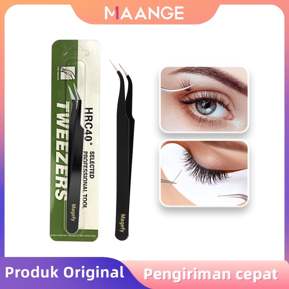 MAANGE 1 Pcs Bulu Mata Alat Rias Penjepit Stainless Steel 5581