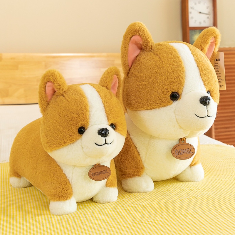 Boneka Shiba Berdiri Gemoy Bahan Plush