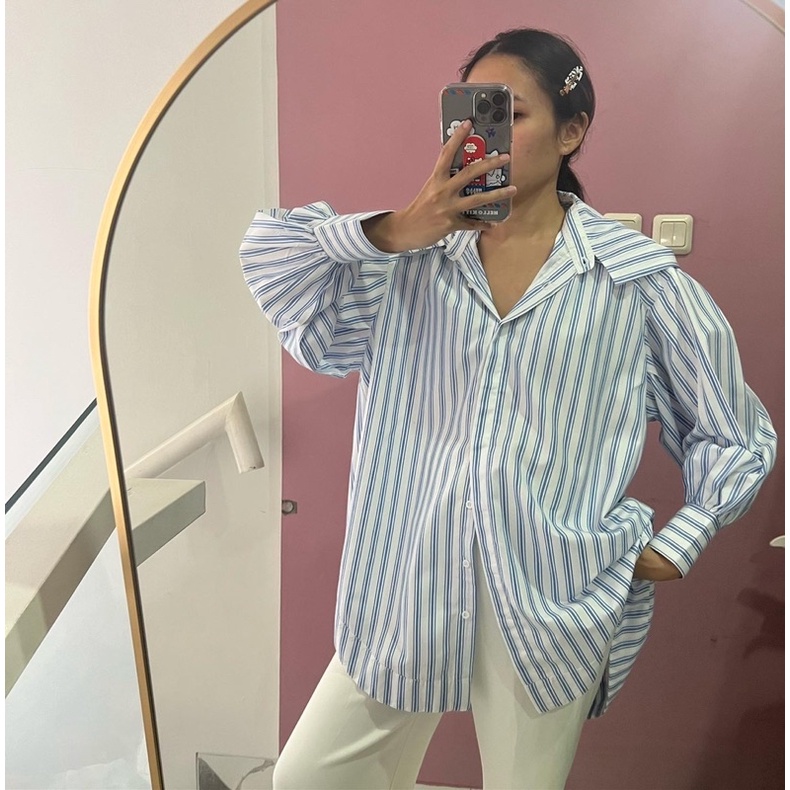 dombi shirt salur katun with hoodie