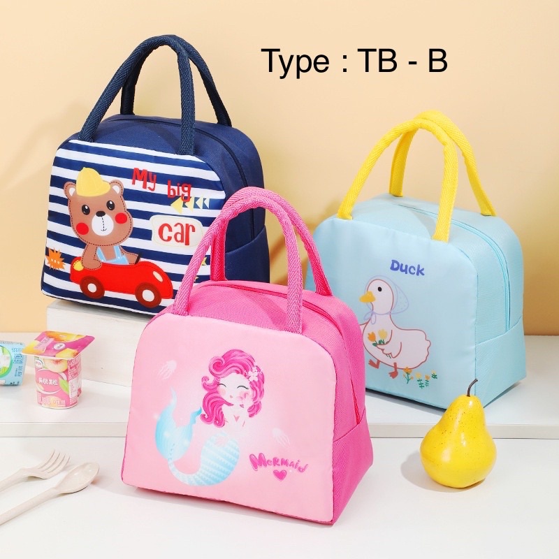 Part 2 - LUNCH BAG TAS BEKAL ALUMUNIUM TAS BENTO Cooler Bag Animal Karakter Kartun Tas Aluminium