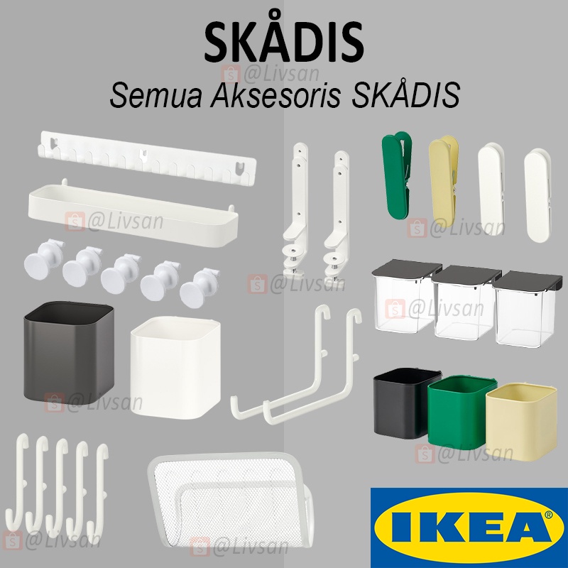 [READY SIAP KIRIM] SKADIS aksesoris skadis papan notes, pengait papan notes, wadah papan notes, akse