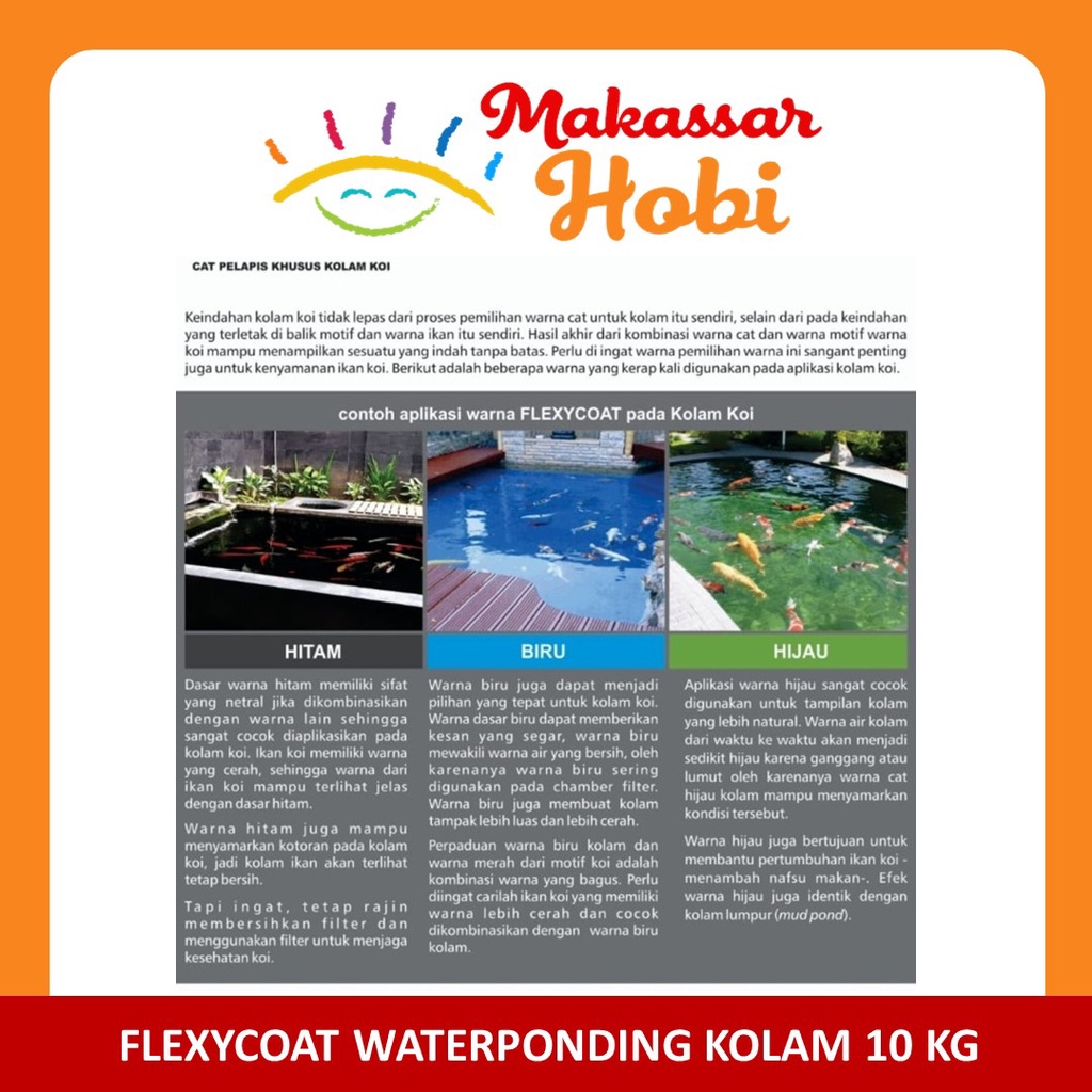 Cat Kolam Ikan Koi Hias Flexy Coat Flexycoat Waterponding 10kg 10 kg