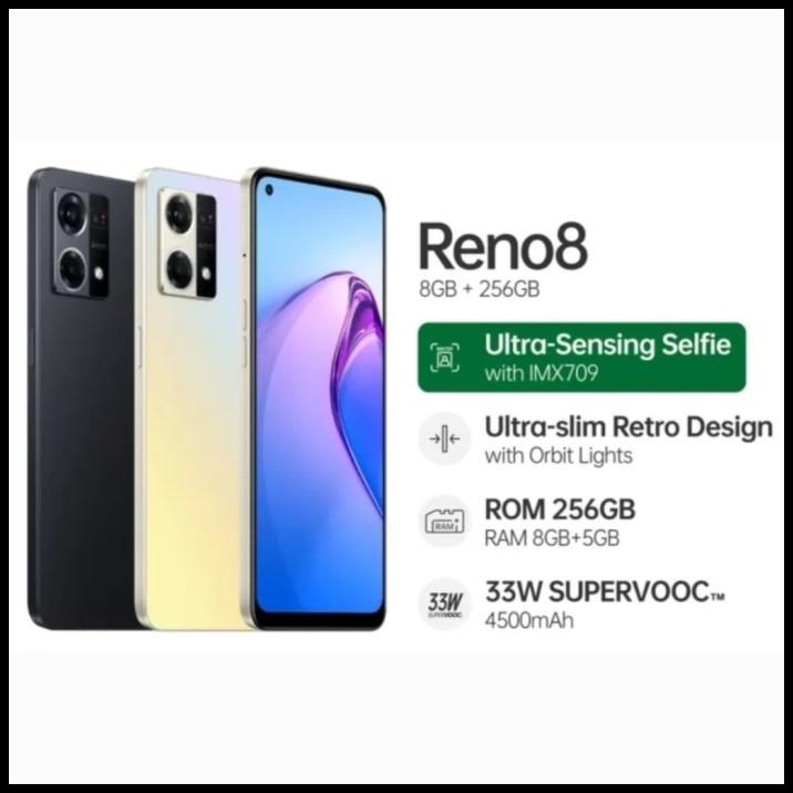 Oppo Reno 8 4G 8Gb/256Gb(8Gb+5Gb Extended Ram)Garansi Resmi Oppo
