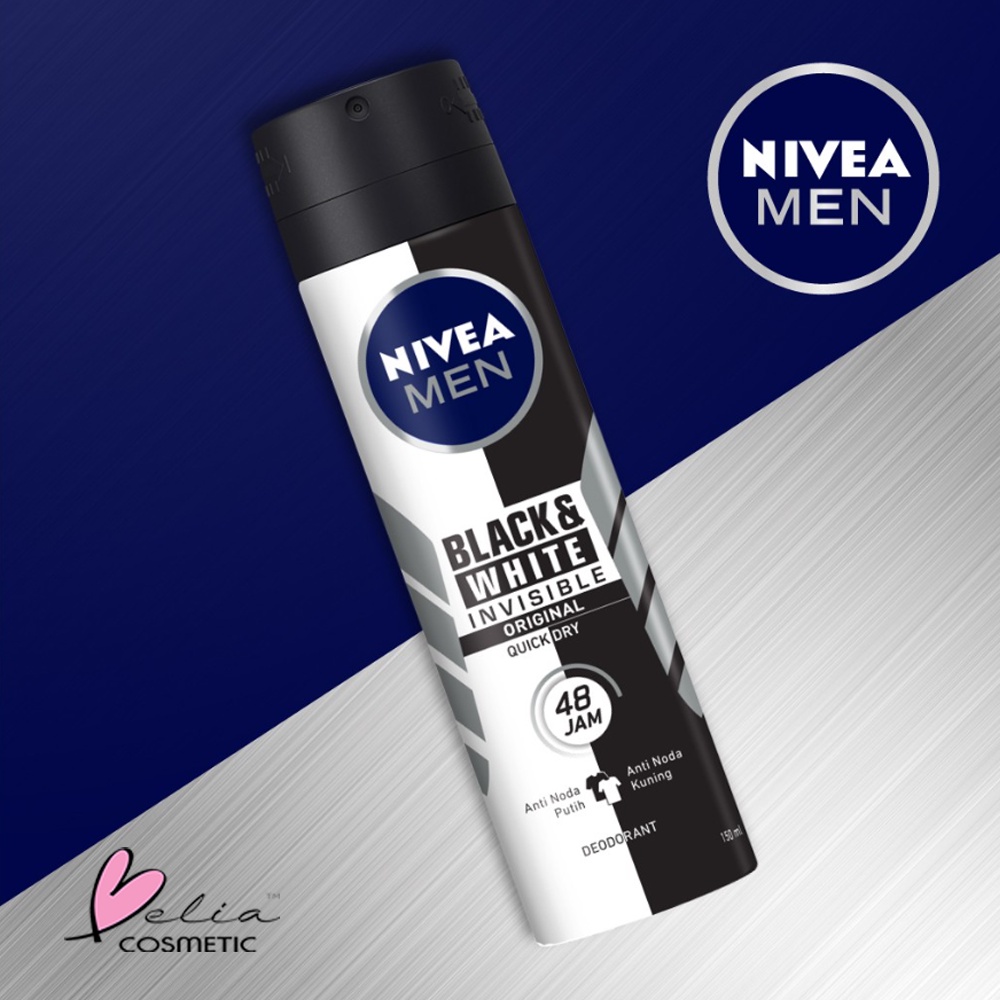 ❤ BELIA ❤ NIVEA Deodorant Spray 150ml | Men | Women | Extra Brightening | Black &amp; White Invisible | Happy Shave | Cool Kick | BPOM