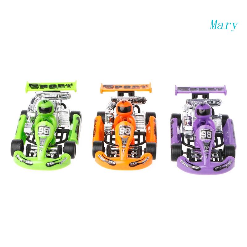 Mary Alloy model Mobil Go-Kart racing game Kendaraan sport motor Plastik pull back Mainan