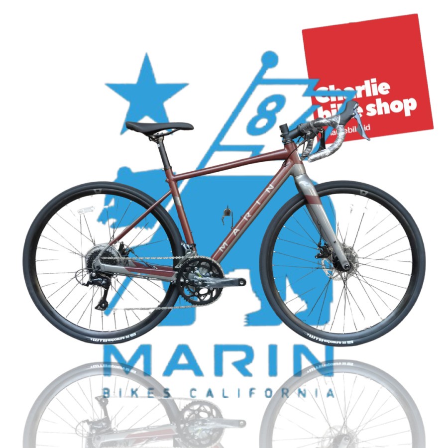 Gravel Bike MARIN Gestalt 1 Red Alumunium Frame - Carbon Fork - Sepeda Gravel