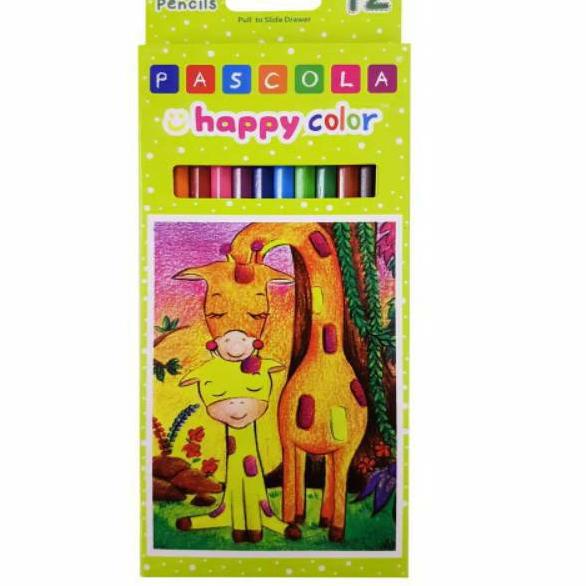 

Best PASCOLA Happy Color Pencil 12 FL isi 12 Pensil Warna Standard Pen