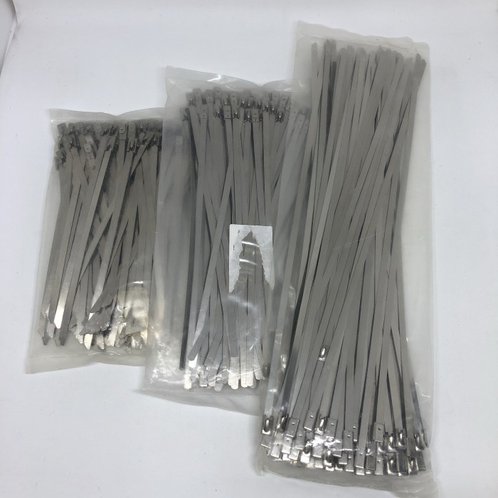 Kabel Ties Metal Eceran - Tali Tis 100mm 150mm 200mm 250mm 300mm 350mm Cable Ties Stainless Steel 4.6 x 100 150 200 300 350 mm