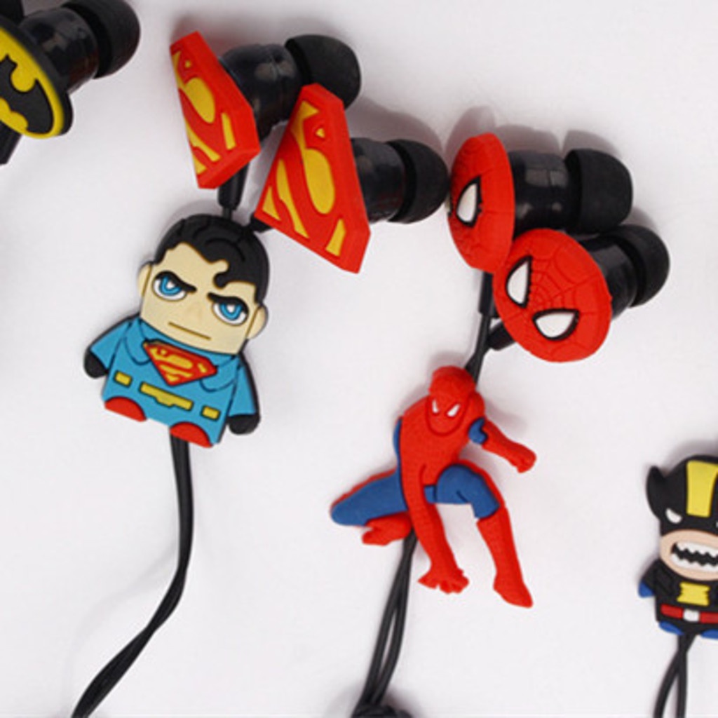 Headphone Kabel Super-Man In Ear Earphone 3.5mm Headset