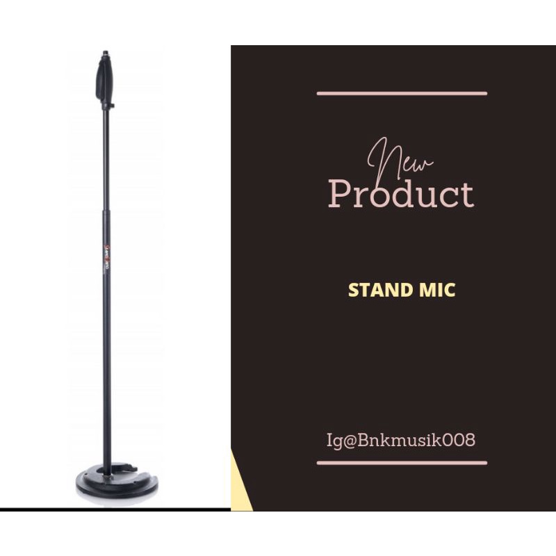 stand mic condenser Besi Kaki Bulat