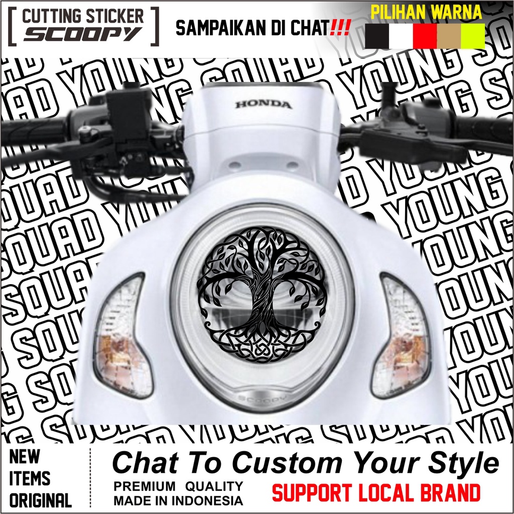 Sticker Lampu Motor Scoopy 2022 Variasi Sticker Lampu depan Alis Custom All Scoopy Young Squad 10