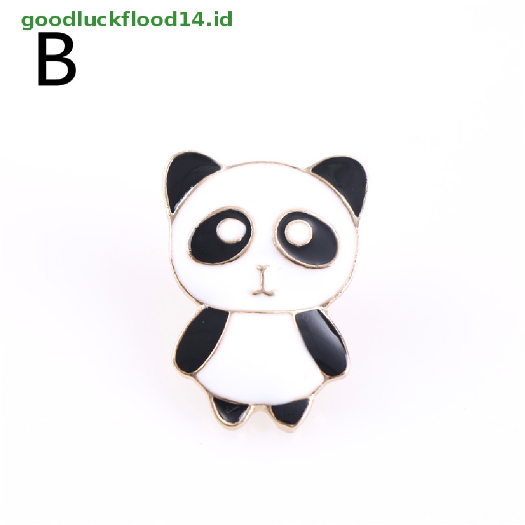 [GOOGFOUR] 1pc Kartun Lucu Enamel Pin Pinguin Panda Hewan Jaket Bros Lencana [Atasan]