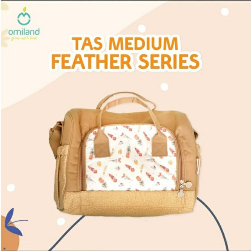 Omiland Tas Bayi Medium + Free Sapu Tangan Feather Series OBT4621