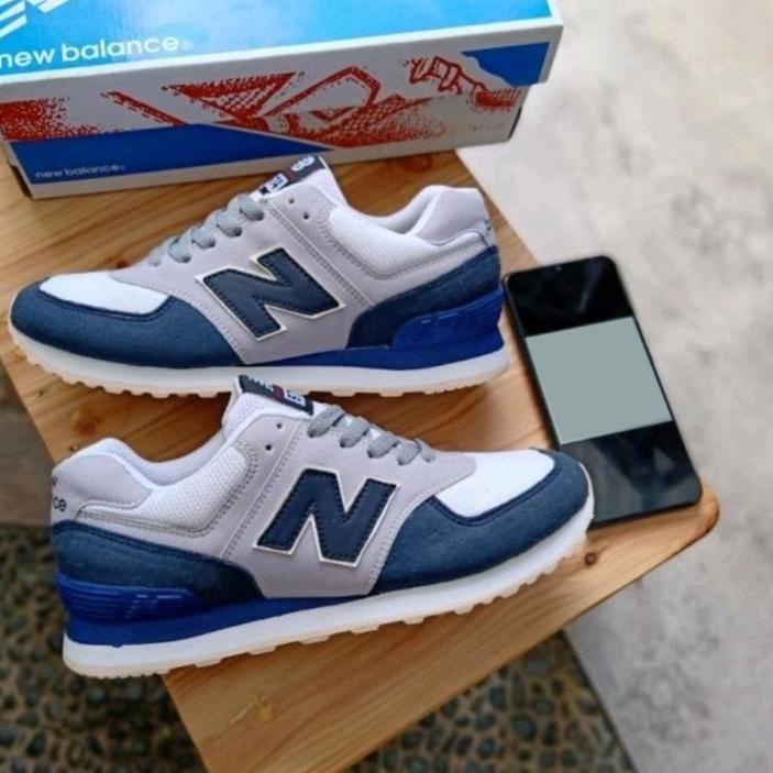 AZA361 Premium Grade Original Vietman. Grey Navy Running Sepatu Sneakers Pria Wanita Termurah |||