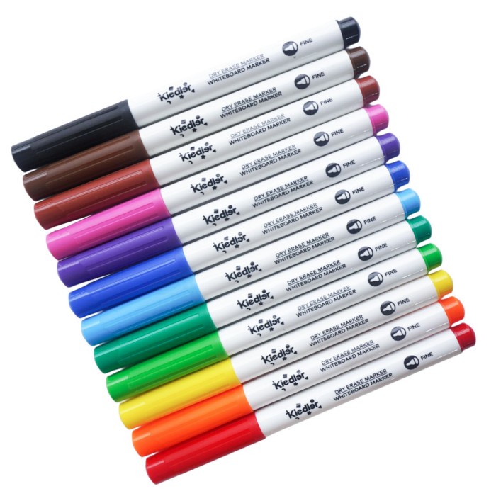 

Terlaris ✨ -Kiedler White Board Dry Erase Marker 12pcs Spidol Wipe Clean- 2.1.23