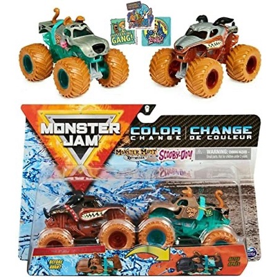 DIECAST MONSTER JAM COLOR CHANGE MONSTER MUTT ROTTWEILER VS SCOOBY DOO TERLARIS