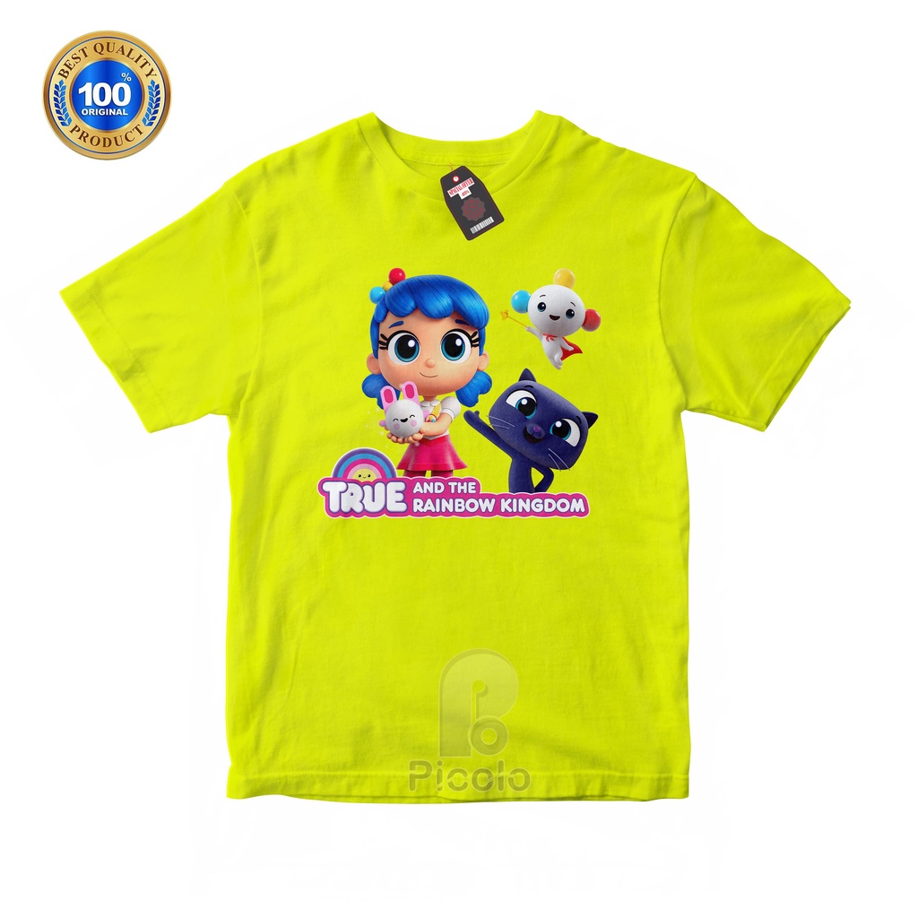 (FREE NAMA) BAJU KAOS ATASAN ANAK MOTIF TRUE AND THE RAINBOW KINGDOM Bahan COTTUN