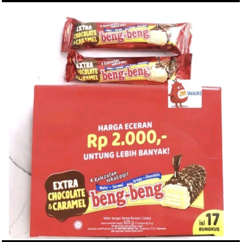 

beng-beng 2.000 ekstra coklat karamel super nikmat